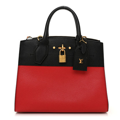 Louis Vuitton Taurillon City Steamer PM Black Rouge 1 of 9