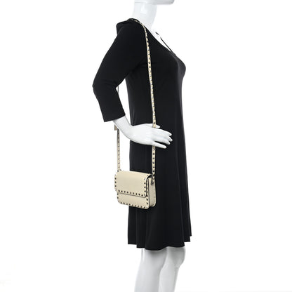 Valentino Garavani Vitello Rockstud Flap Crossbody Bag Light Ivory 2 of 8