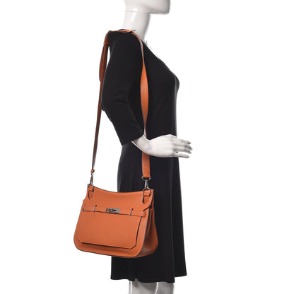 Hermes Taurillon Clemence Jypsiere 28 Orange 2 of 18