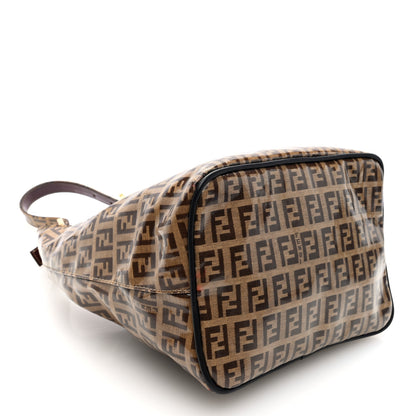 Fendi Vinyl Zucchino Hobo Tobacco 4 of 10