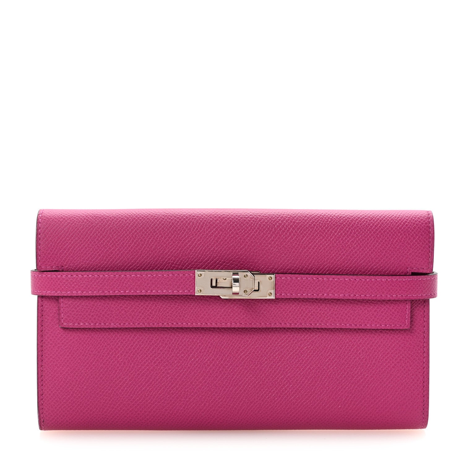 Hermes Epsom Kelly Longue Wallet Rose Pourpre 1 of 7