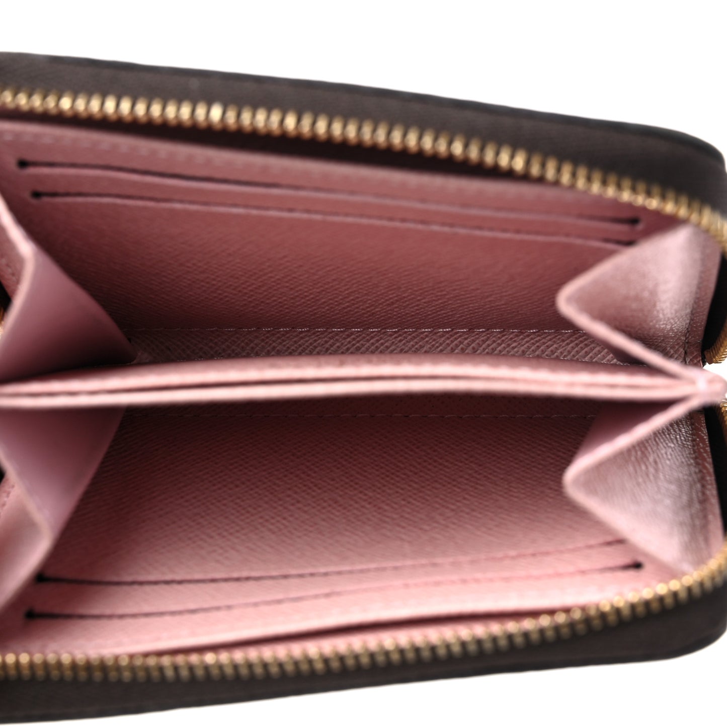 Damier Ebene Zippy Coin Purse Rose Ballerine