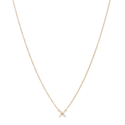 Tiffany 18K Rose Gold Diamond Mini Victoria Necklace 1 of 4
