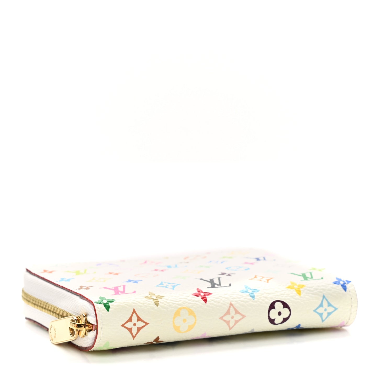 Monogram Multicolor Zippy Coin Purse Wallet White Litchi