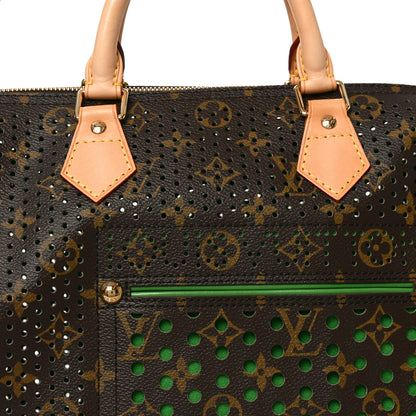 Louis Vuitton Monogram Perforated Speedy 30 Green 6 of 8
