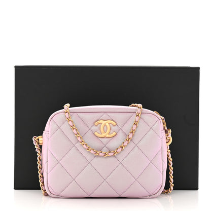 Chanel Iridescent Caviar Quilted Mini My Perfect Camera Case Pink 11 of 11
