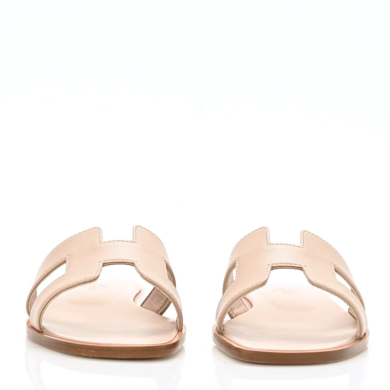 Hermes Box Calfskin Oran Sandals 36 Bois De Santal 2 of 9