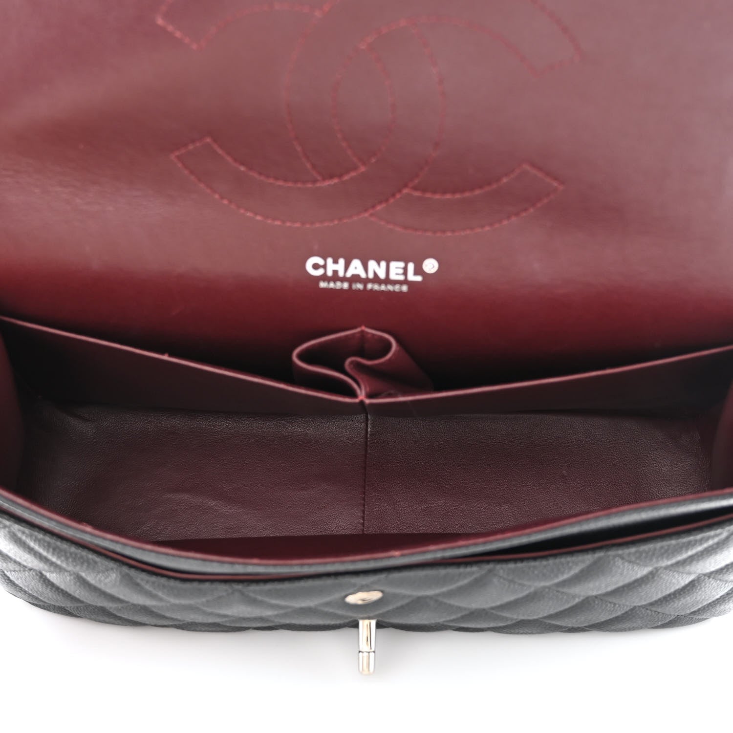 Chanel Caviar Quilted Jumbo Double Flap Black 5 of 12
