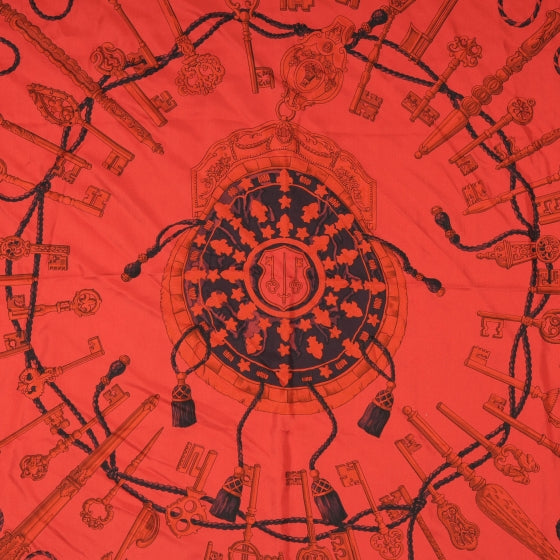 Hermes Silk Dip Dye Keys Les Cles Shawl Scarf 140 1 of 6