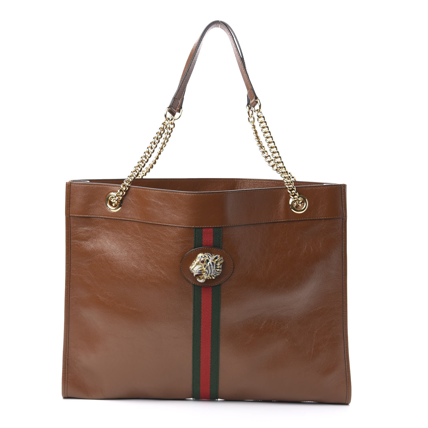 Gucci Calfskin Large Rajah Chain Tote Cuir 3 of 11