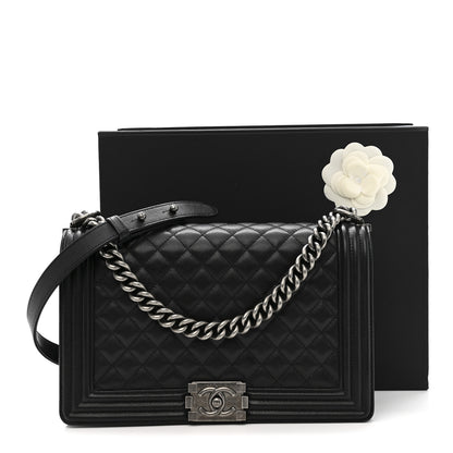 Chanel Caviar Quilted New Medium Boy Flap Black 12 of 12
