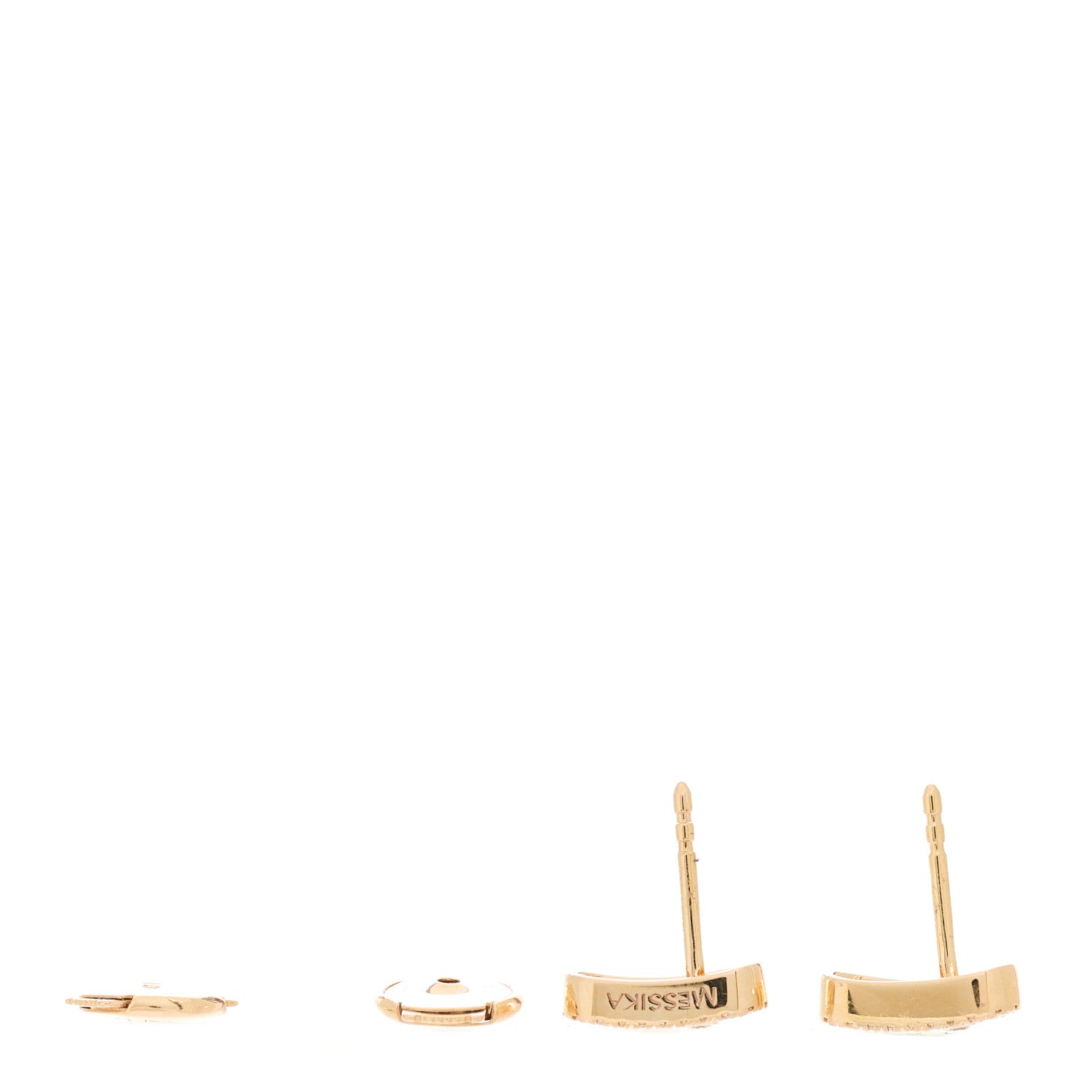 Messika 18K Rose Gold Diamond Move Uno Earrings 3 of 4