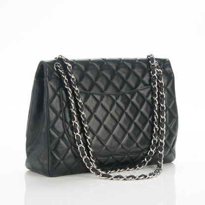 Chanel Lambskin Quilted Maxi Single Flap Black 3 of 7
