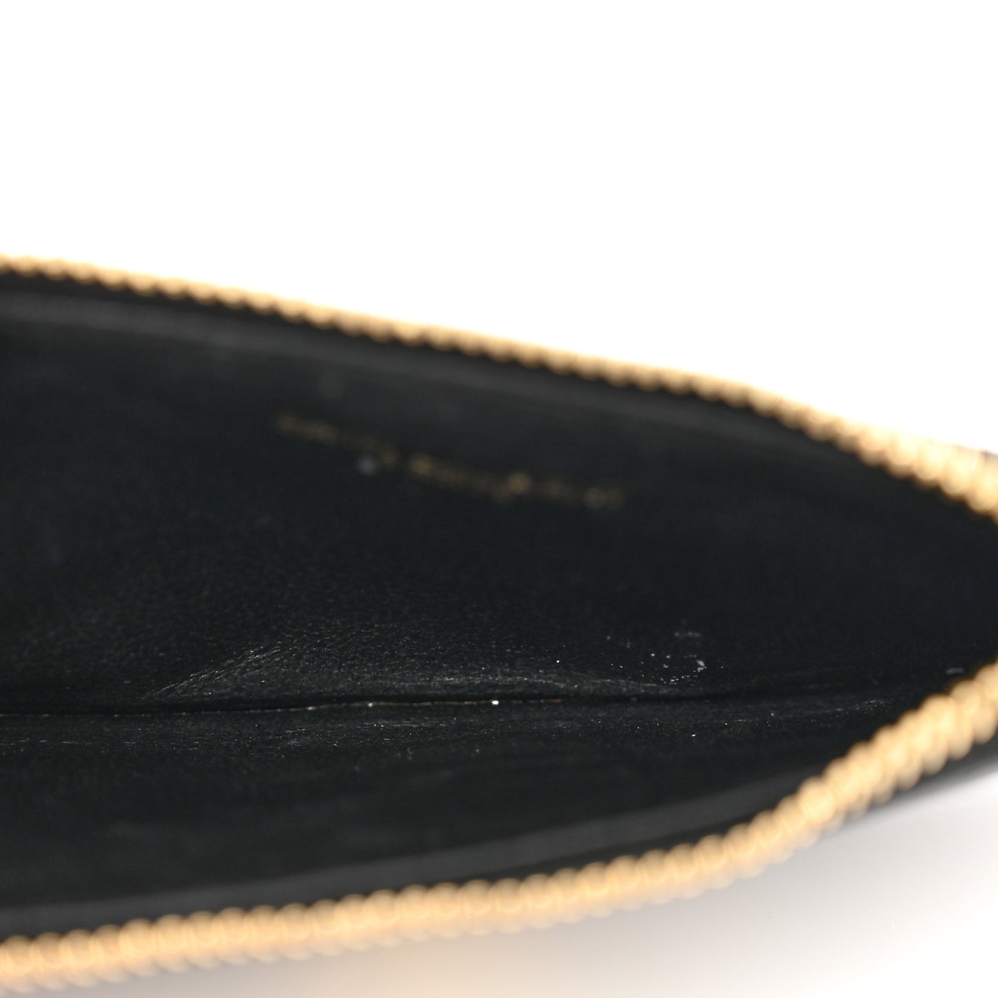 Grain De Poudre Matelasse Chevron Monogram Fragments Zippered Card Case Black