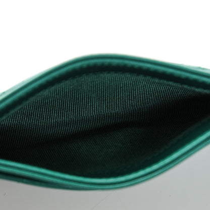 Chanel Lambskin Quilted Card Holder Green 5 of 9