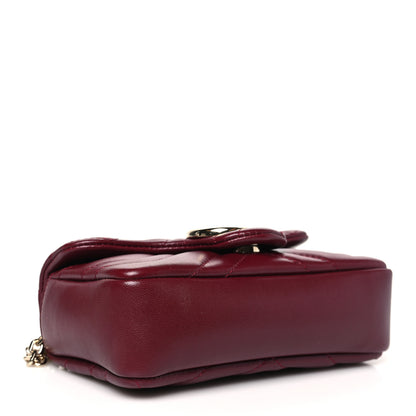 Gucci Lambskin Matelasse Mini GG Marmont Shoulder Bag Rosso Ancora 4 of 10