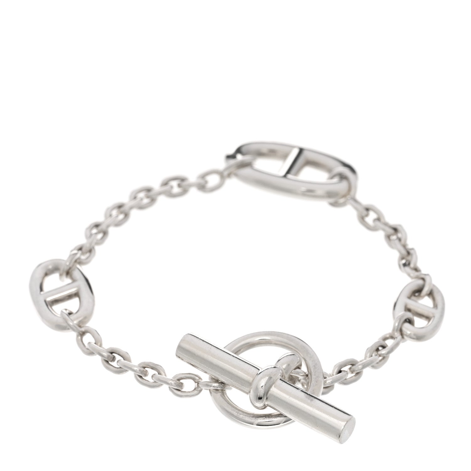 Hermes Sterling Silver Farandole Bracelet LG 2 of 4