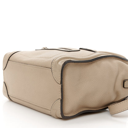 Celine Drummed Calfskin Nano Luggage Dune 10 of 12