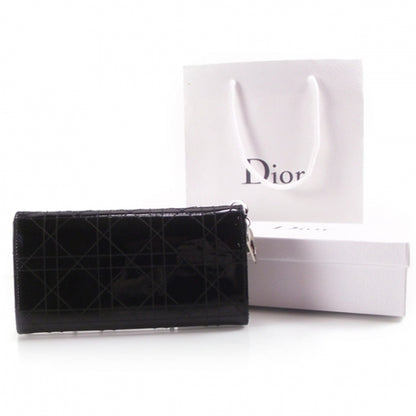 Christian Dior Patent Cannage Rendezvous Wallet 2 of 7