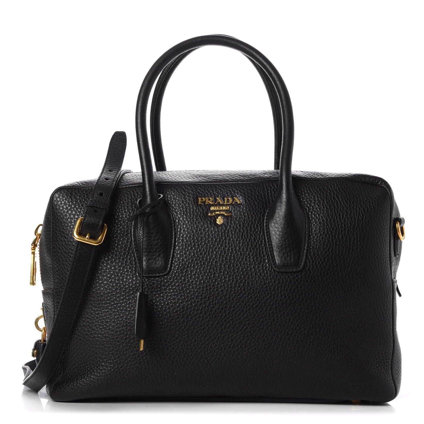 Vitello Daino Bauletto Nero Black