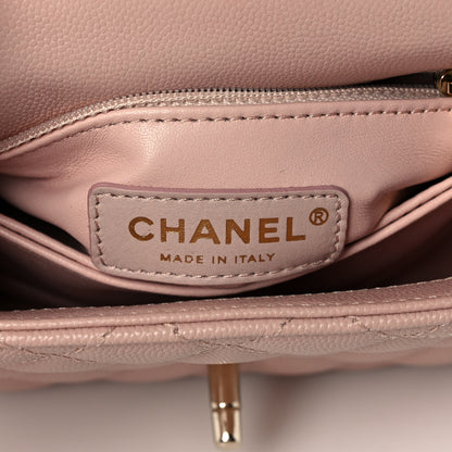 Chanel Caviar Quilted Extra Mini Coco Handle Flap Light Pink 6 of 12
