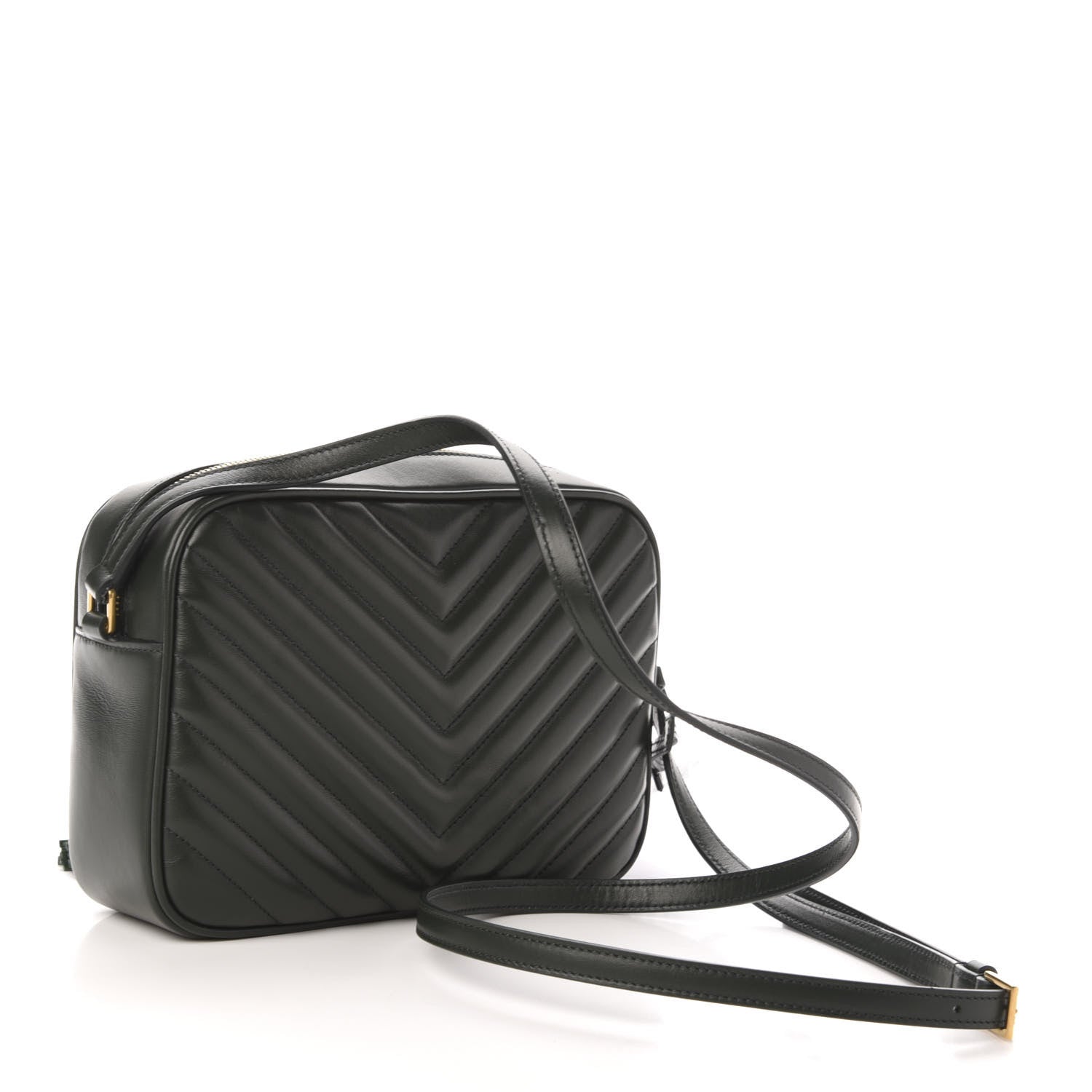 Saint Laurent Calfskin Matelasse Monogram Lou Camera Bag Green 3 of 10