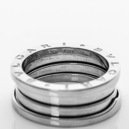 Bulgari 18K White Gold B.Zero1 3 Band Ring 56 7.5 4 of 8