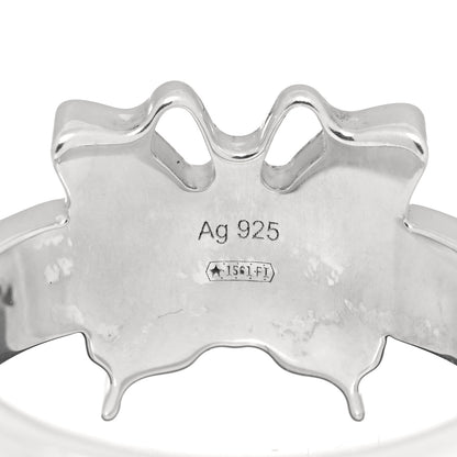 Gucci Sterling Silver Butterfly Band Ring 52 6 4 of 5