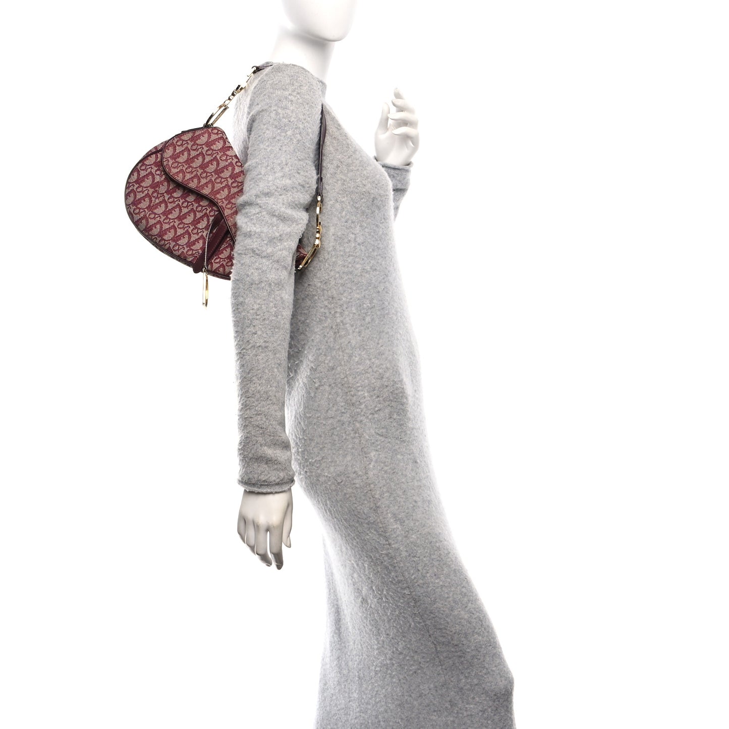 Monogram Saddle Bag Burgundy