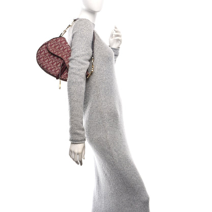Christian Dior Monogram Saddle Bag Burgundy 2 of 10