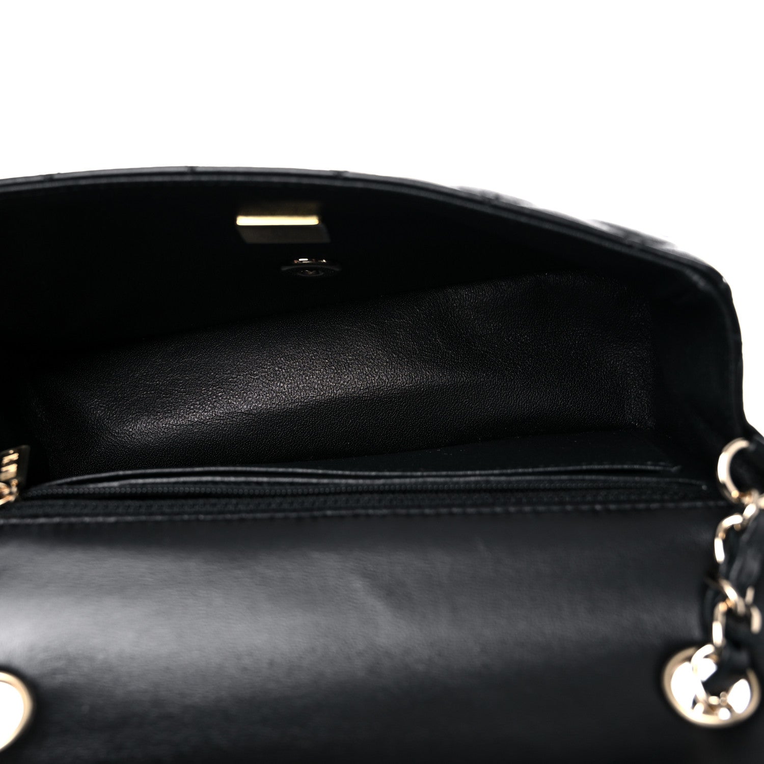 Chanel Lambskin Quilted Mini Rectangular Flap Black 5 of 12