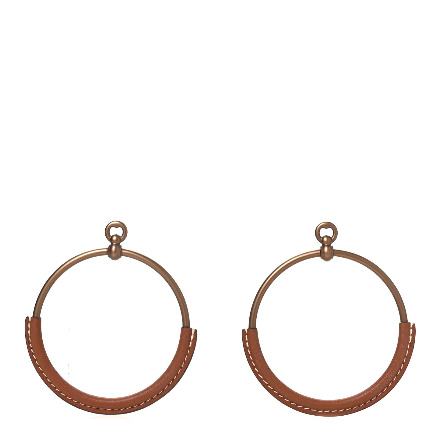 Barenia Loop Earrings GM Fauve