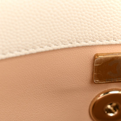 Chanel Caviar Quilted Mini Coco Handle Flap White 7 of 12