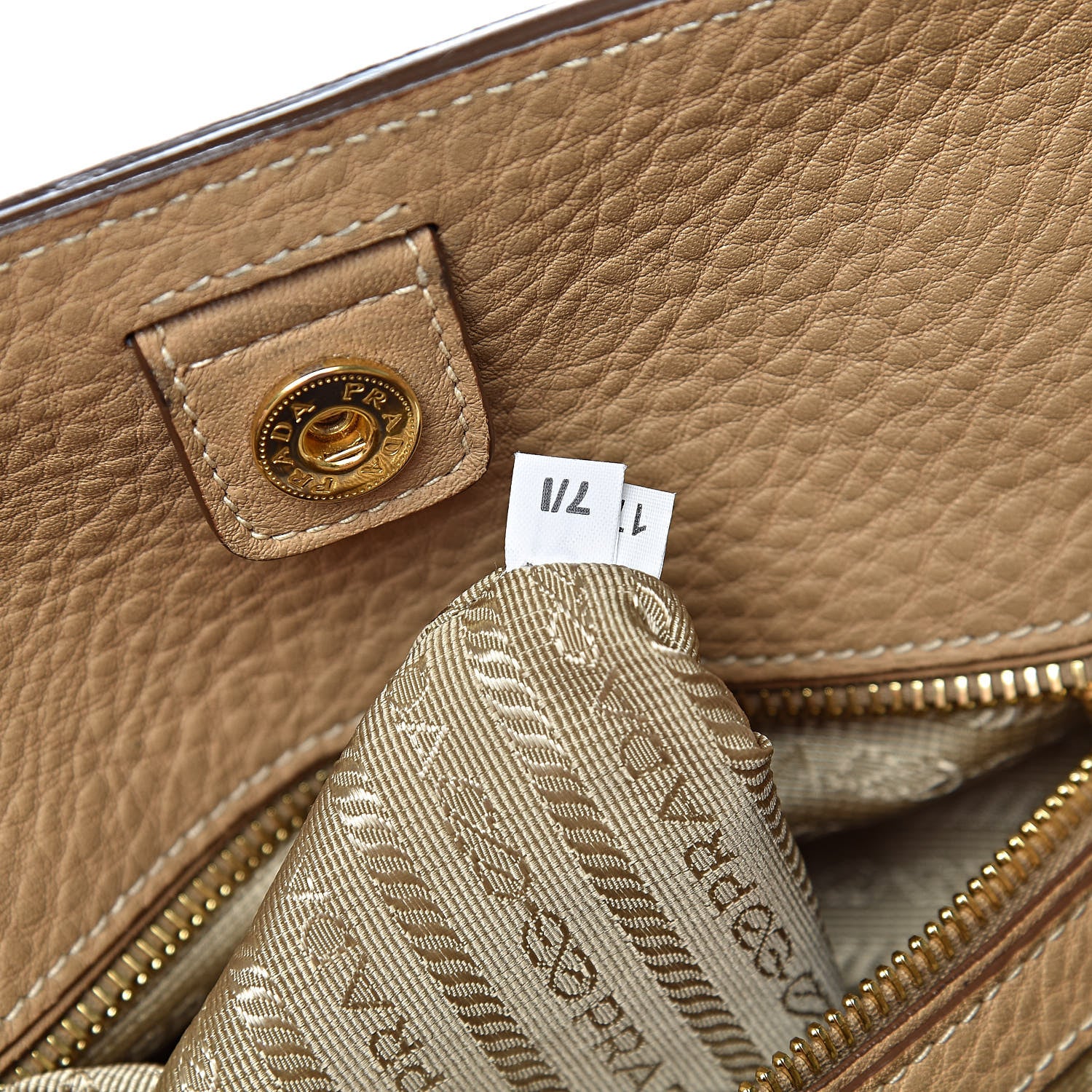 Prada Vitello Daino Shopping Tote Sughero 7 of 27