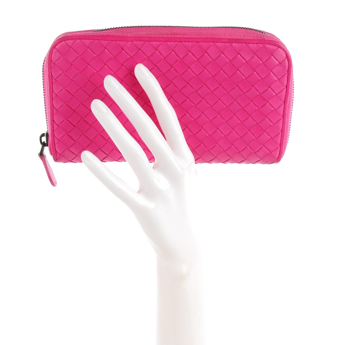 Nappa Intrecciato Zip Around Wallet