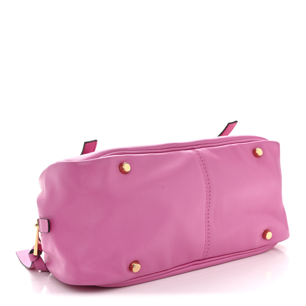 Versace Nappa Tag Bowling Bag Dragon Fruit 1849219 – FASHIONPHILE