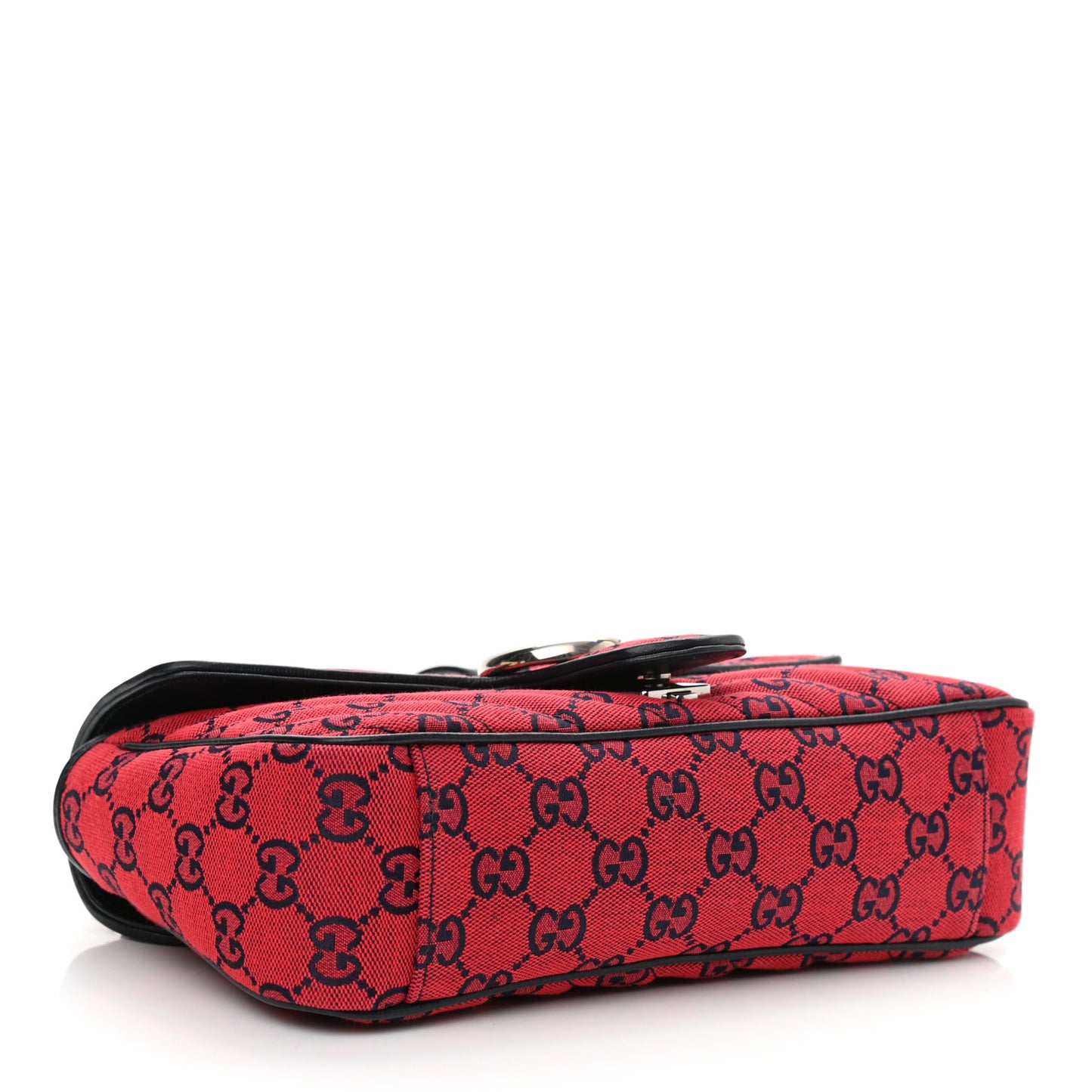 Monogram Multicolor Matelasse Diagonal Small GG Marmont Shoulder Bag Red Blue