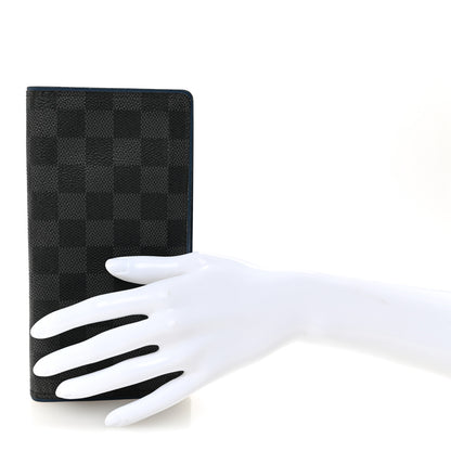 Louis Vuitton Damier Graphite Brazza Wallet Bleu Neon 2 of 9