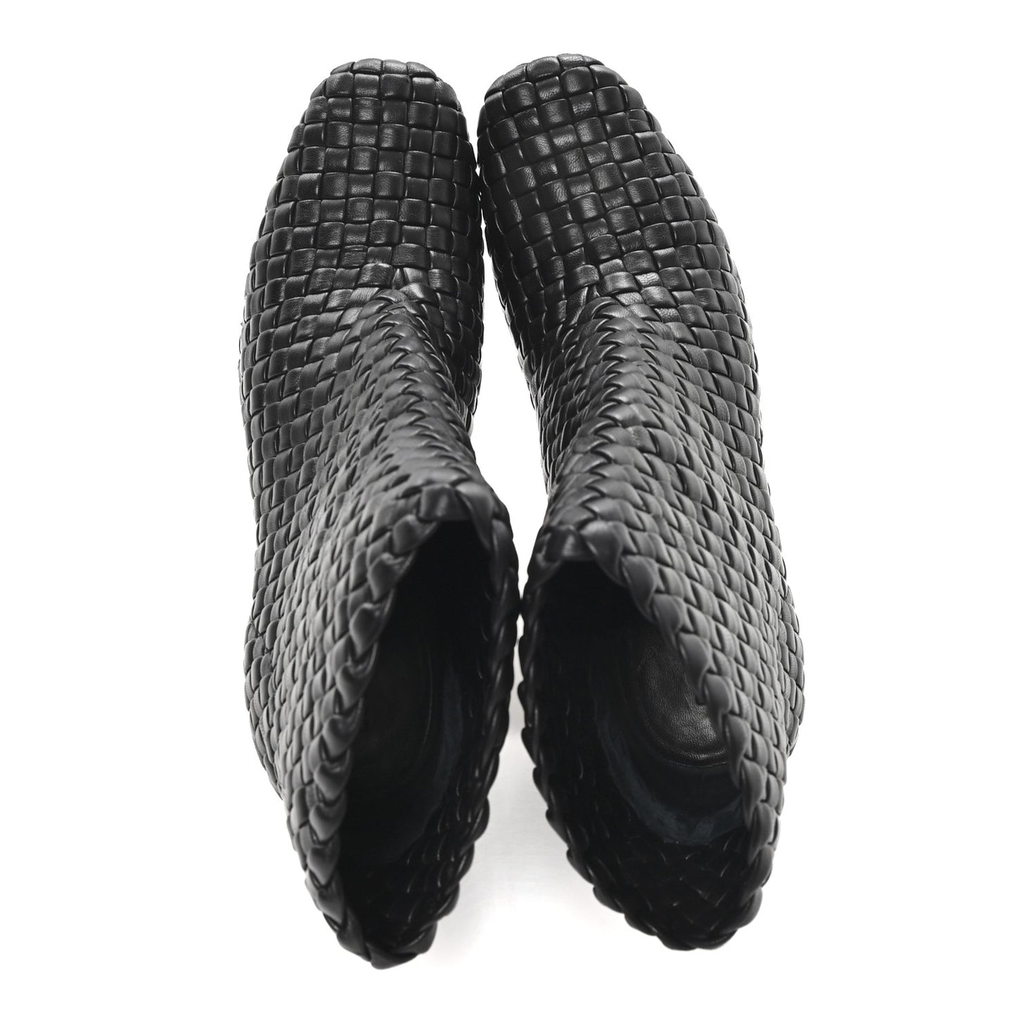 Nappa Padded Intreccio Canalazzo Ankle Boots 38 Black
