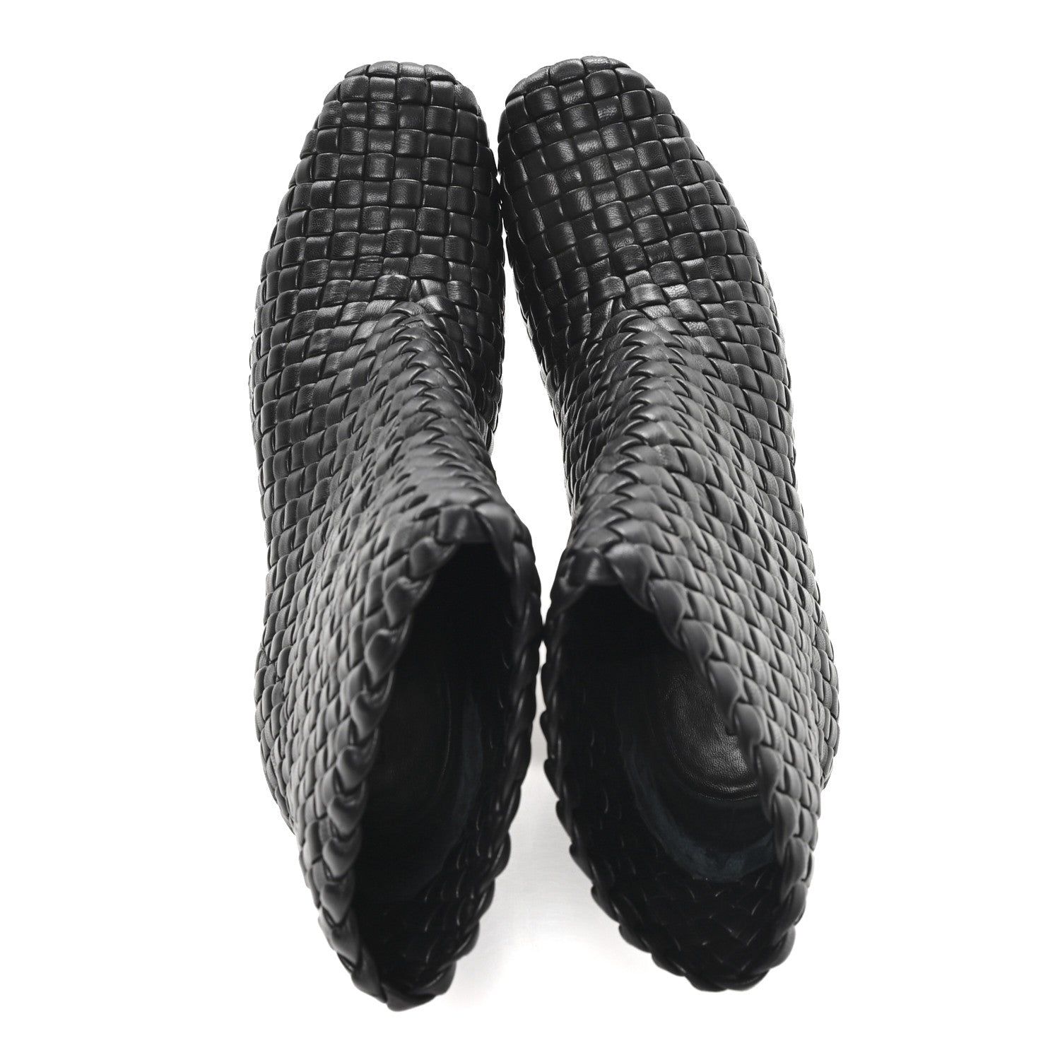 Bottega Veneta Nappa Padded Intreccio Canalazzo Ankle Boots 38 Black 2 of 10