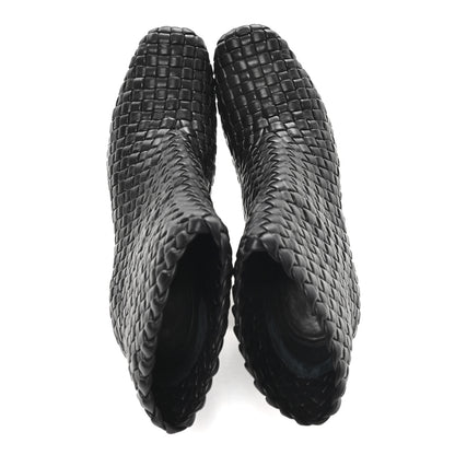 Bottega Veneta Nappa Padded Intreccio Canalazzo Ankle Boots 38 Black 2 of 10