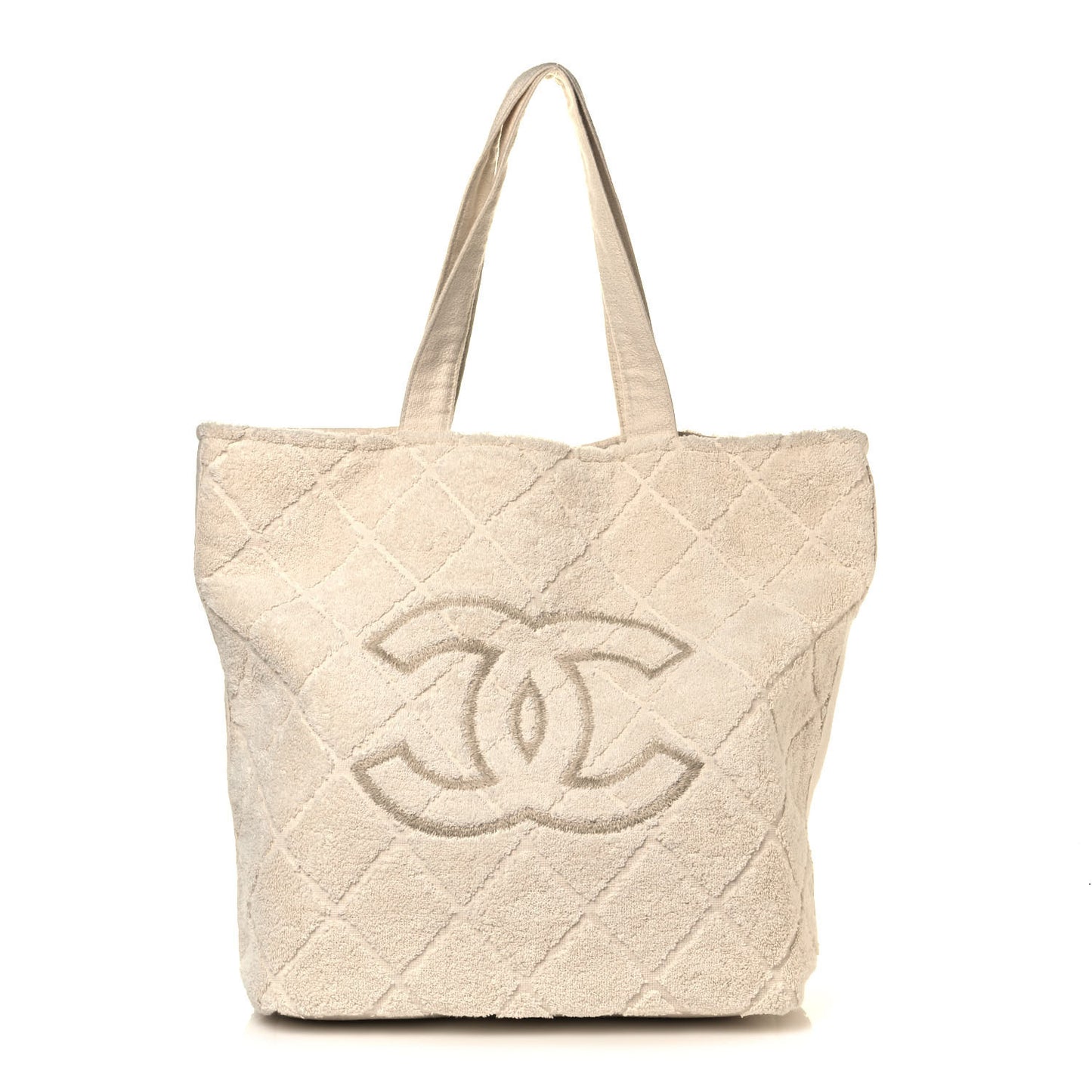 Terry Cotton CC Beach Tote Towel Set Ivory