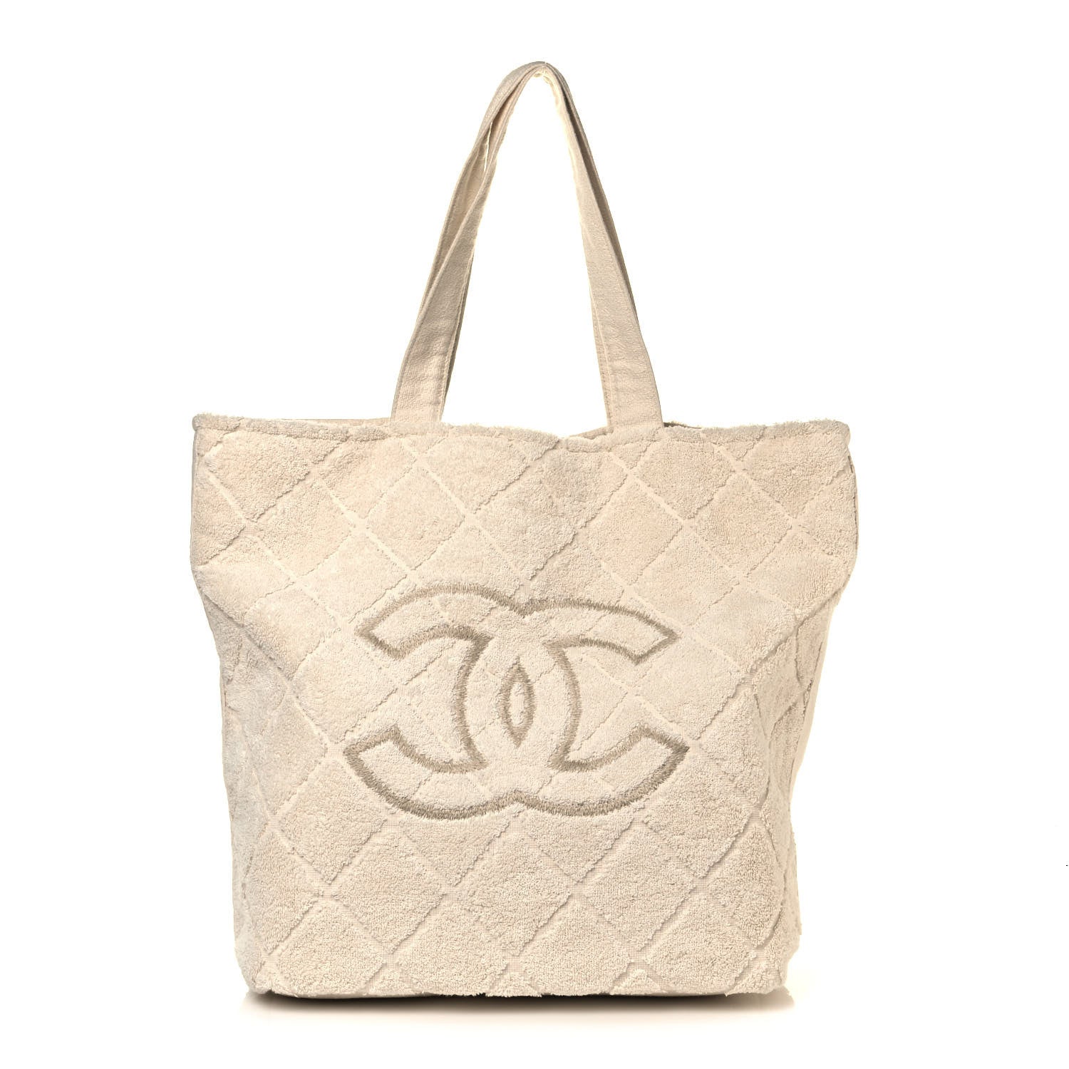 Chanel Terry Cotton CC Beach Tote Towel Set Ivory 3 of 19