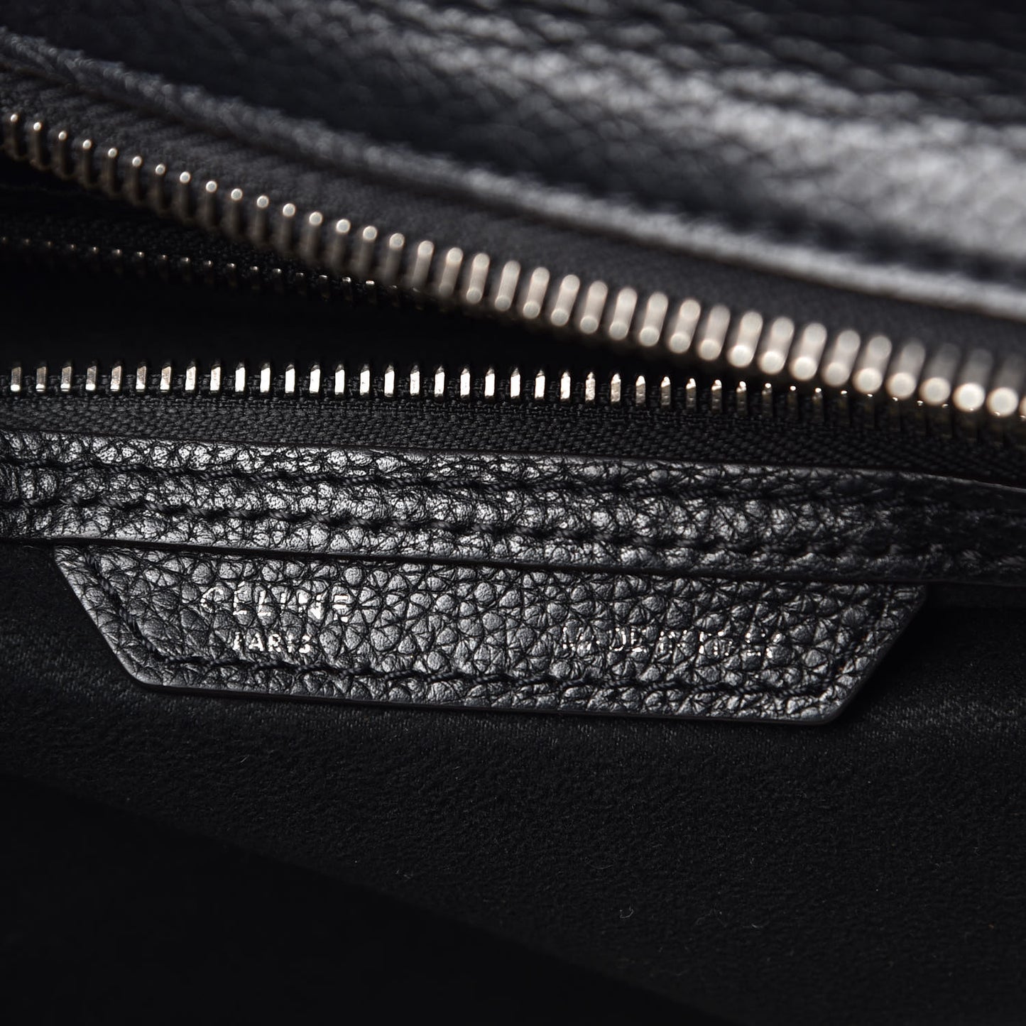 Drummed Calfskin Mini Luggage Black