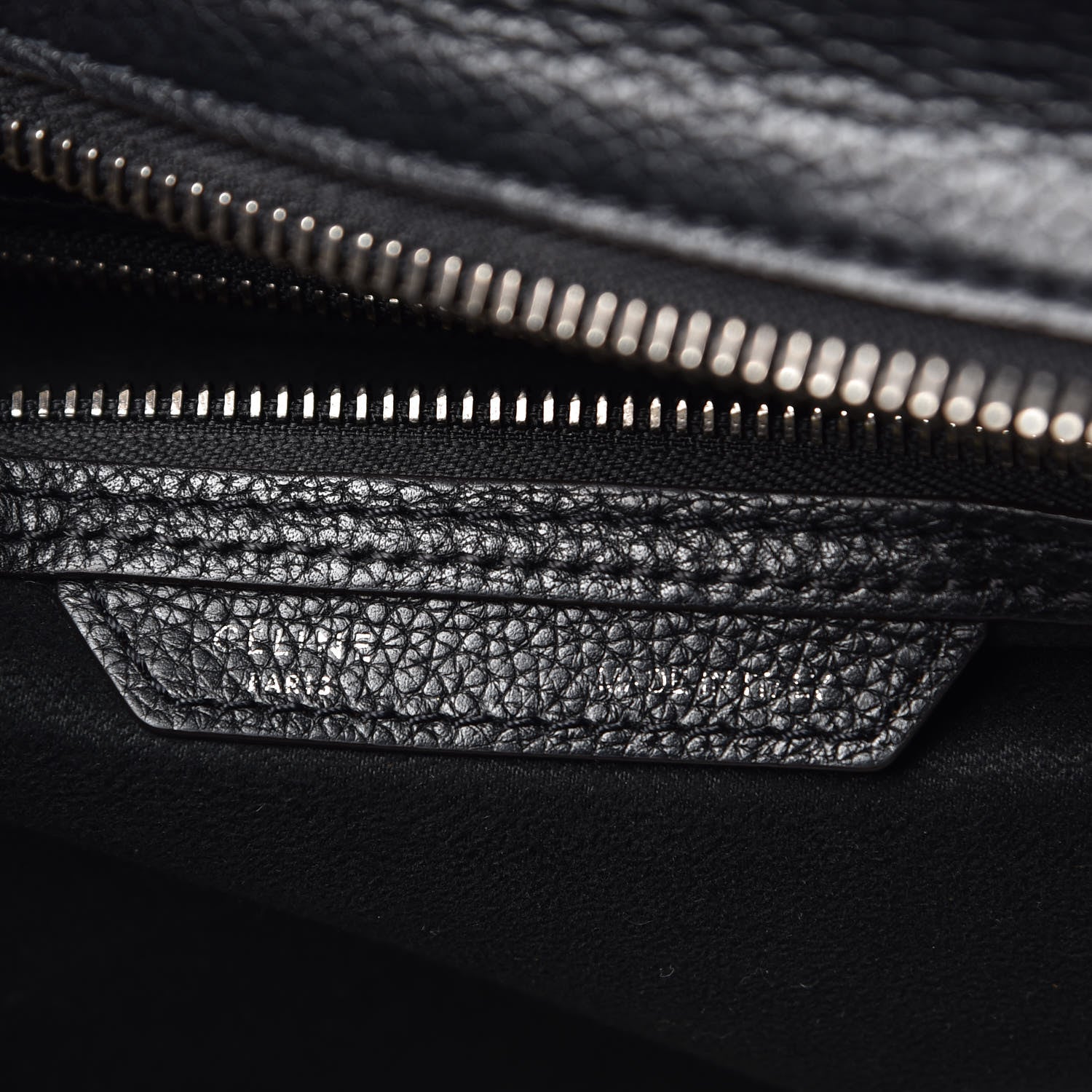 Celine Drummed Calfskin Mini Luggage Black 7 of 11