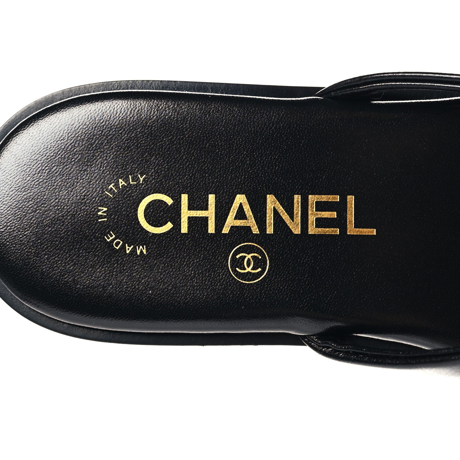 Chanel Goatskin Times Square Thong Sandals 37 Black 9 of 10