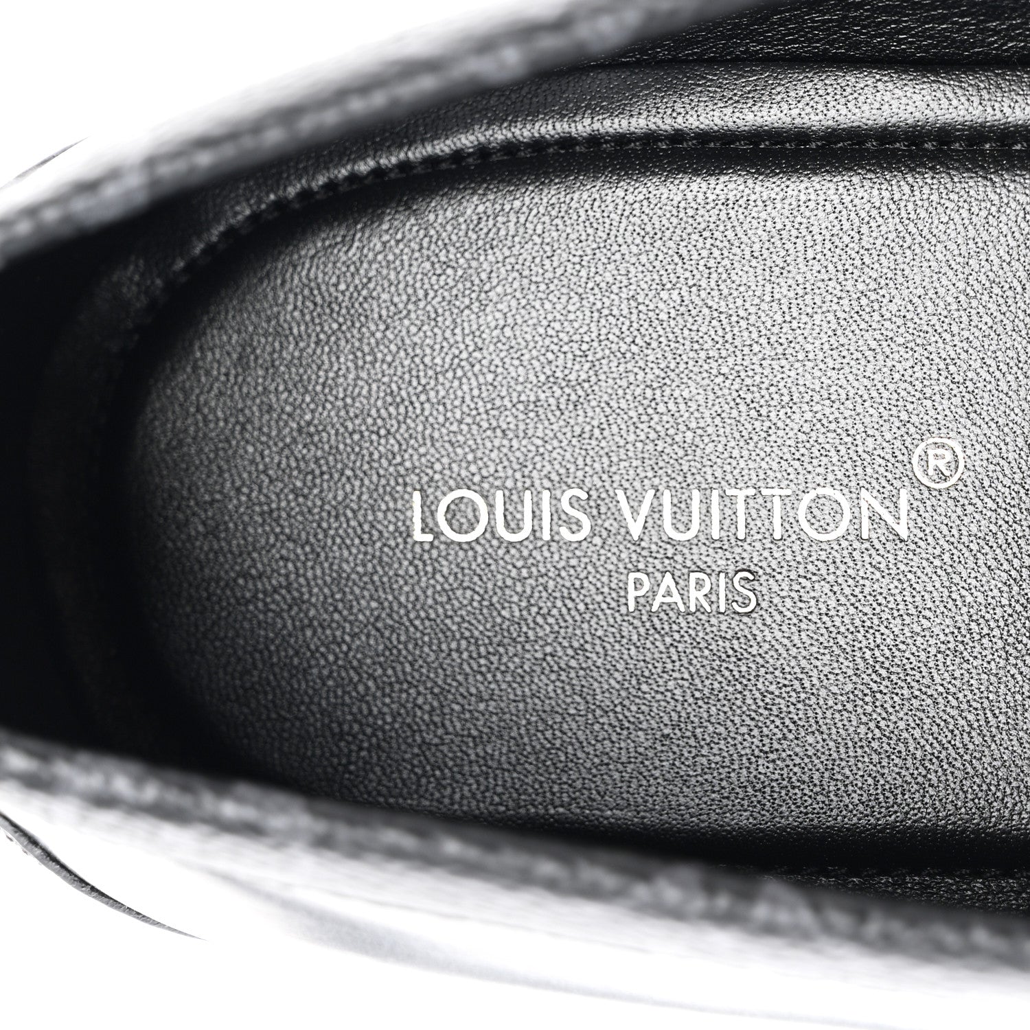 Louis Vuitton Calfskin Monogram Eclipse Mens Major Loafers 12 Black 7 of 9