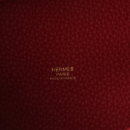 Hermes Taurillon Clemence Picotin Lock 18 PM Rouge Casaque 6 of 11