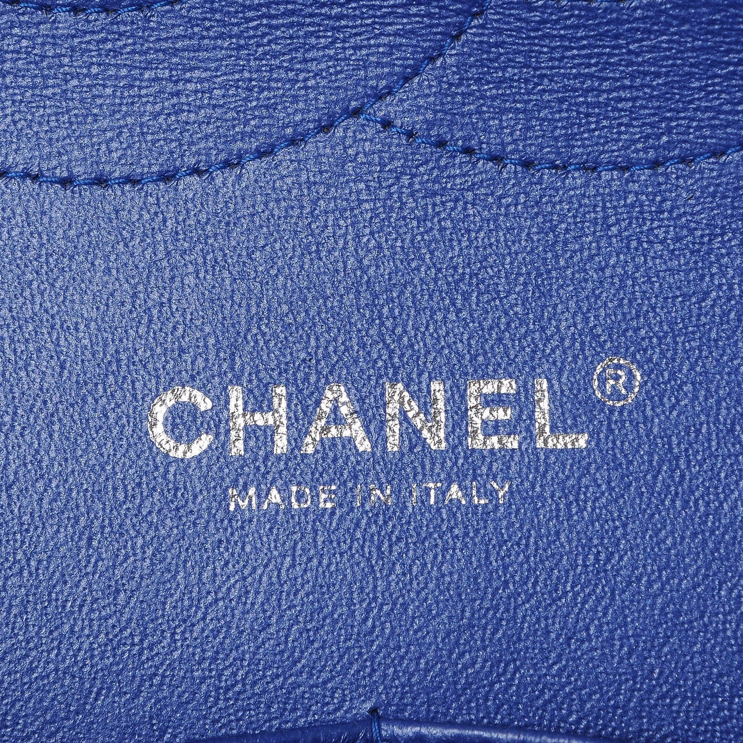Patent Quilted Jumbo Double Flap Blue