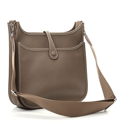Hermes Taurillon Clemence Evelyne III PM Etoupe 3 of 9